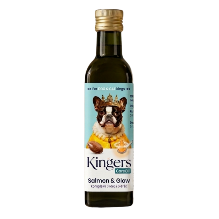 kingers salmon & glow | olej z łososia i lnu dla psa i kota