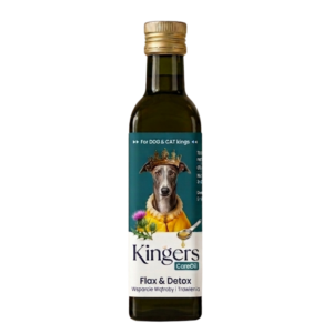 kingers flax & detox | olej lniany i z ostropestu dla psa i kota