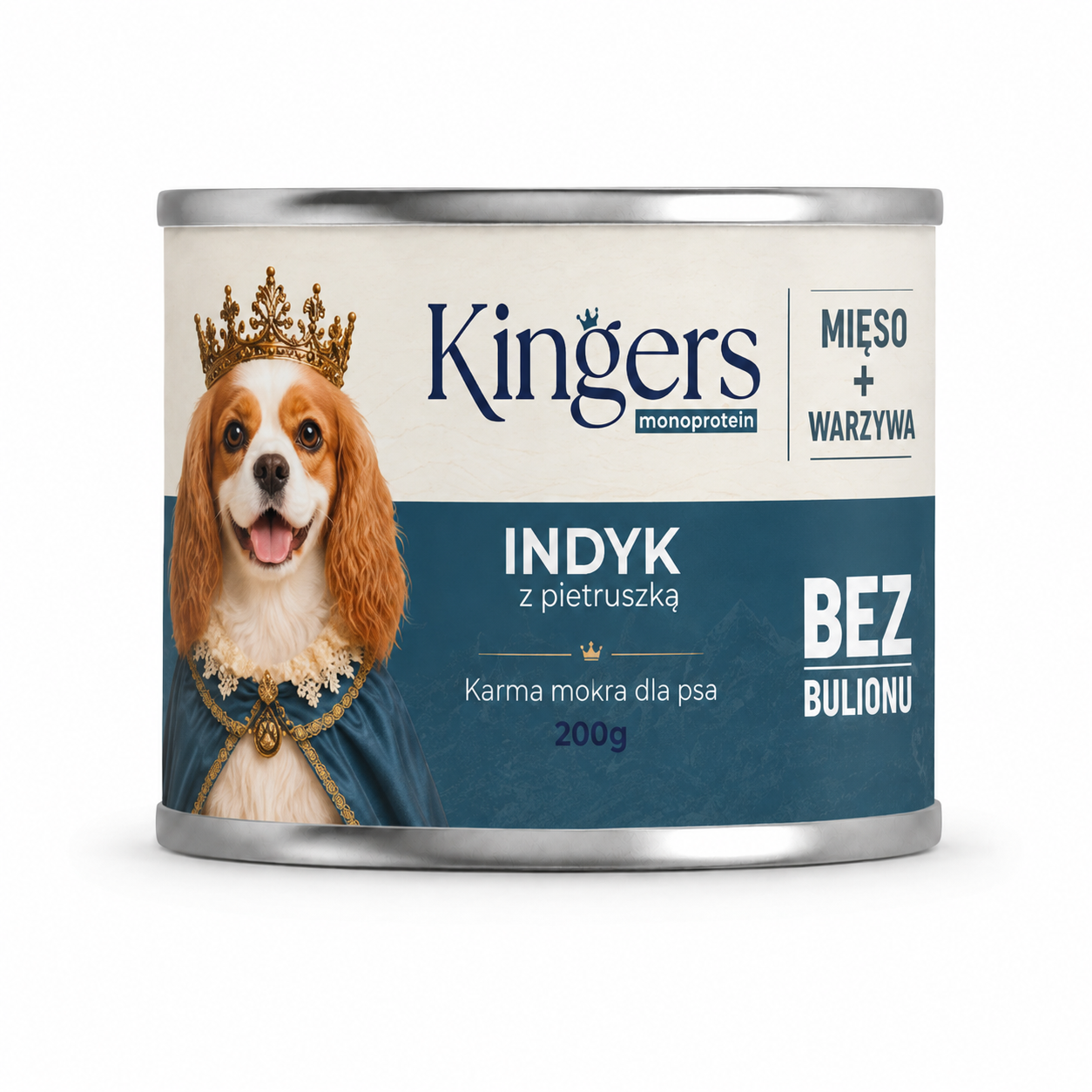 KINGERS Indyk z pietruszką – Mokra karma dla psa - 200g