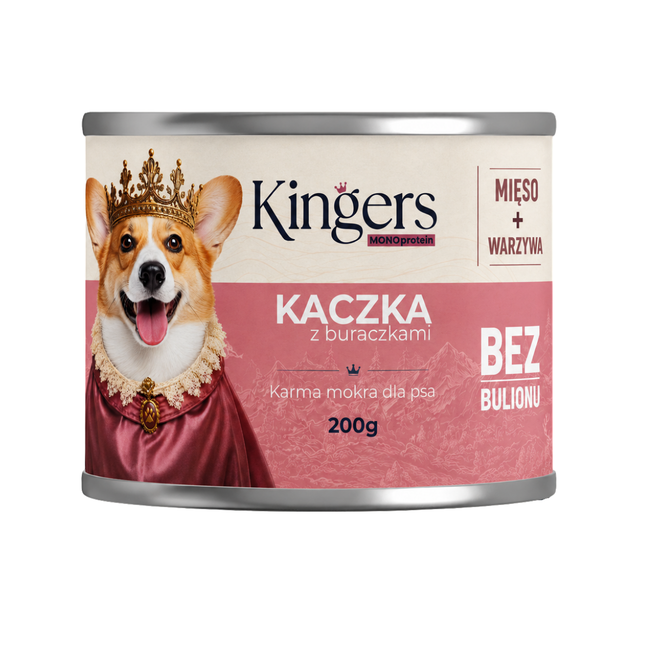 KINGERS Kaczka z buraczkami – Mokra karma dla psa - 200g