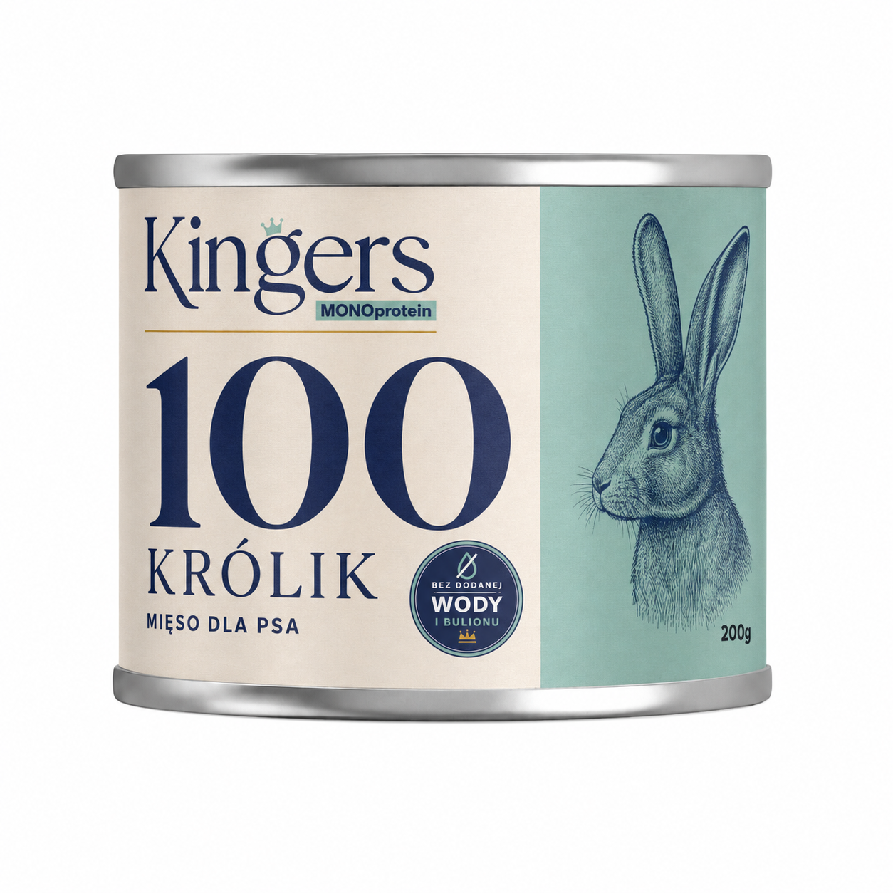 KINGERS 100% Królik puszka monobiałkowa