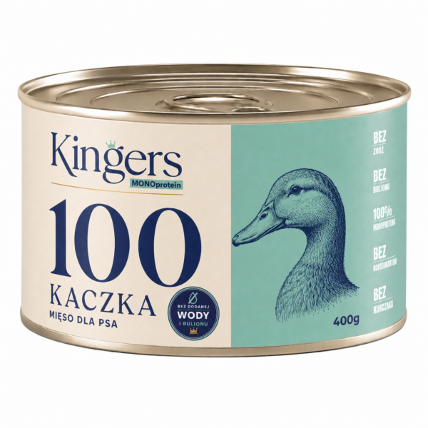 Mokra Kaczka KINGERS 100% odchudzanie psa puszka