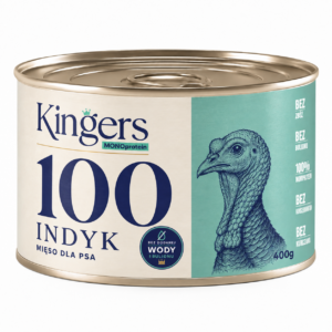 KINGERS 100 Mięso dla psa Indyk – karma mokra dla psa