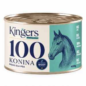 kingers 400g horse meat dog food can